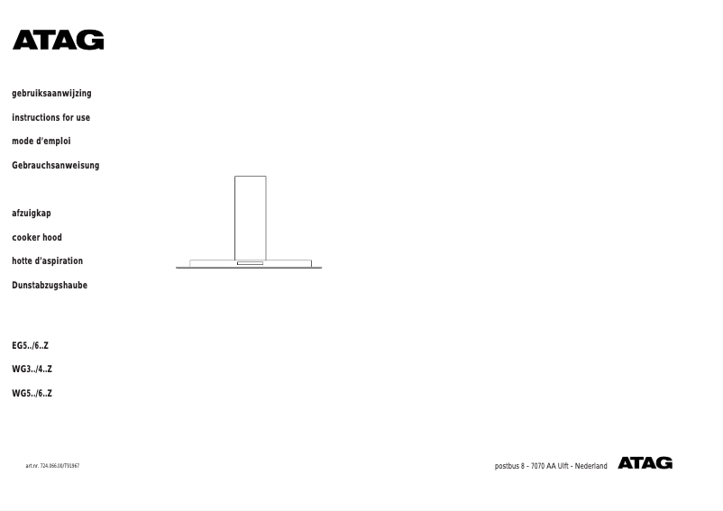 Page n°1 - Manuel utilisateur Atag EG511Z