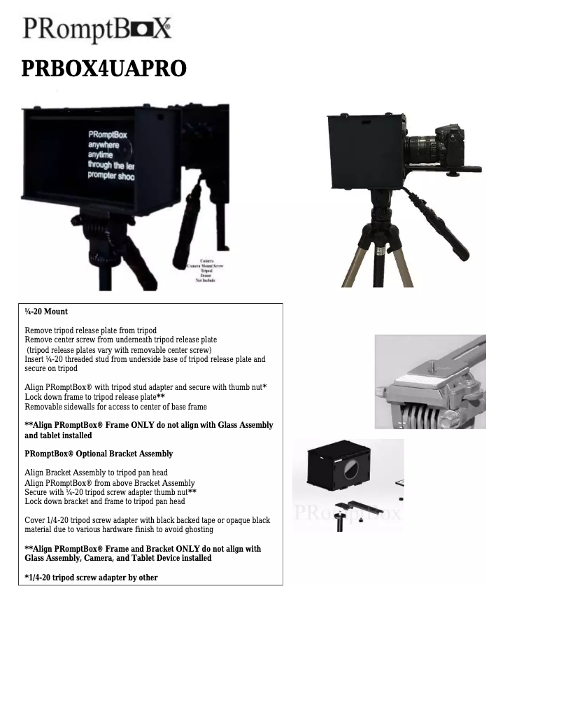 Page n°1 - Manuel utilisateur PRomptBox PRBOX4UAPRO