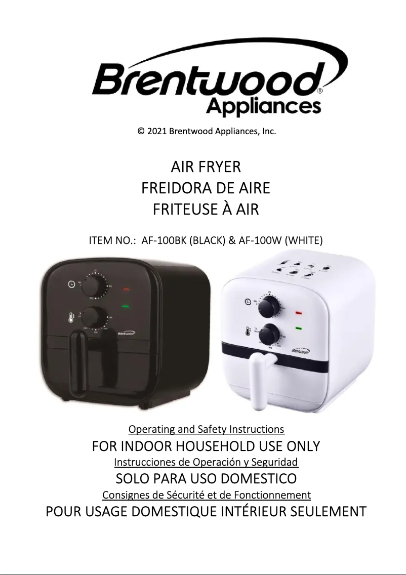 Page n°1 - Manuel utilisateur Brentwood AF-100BK