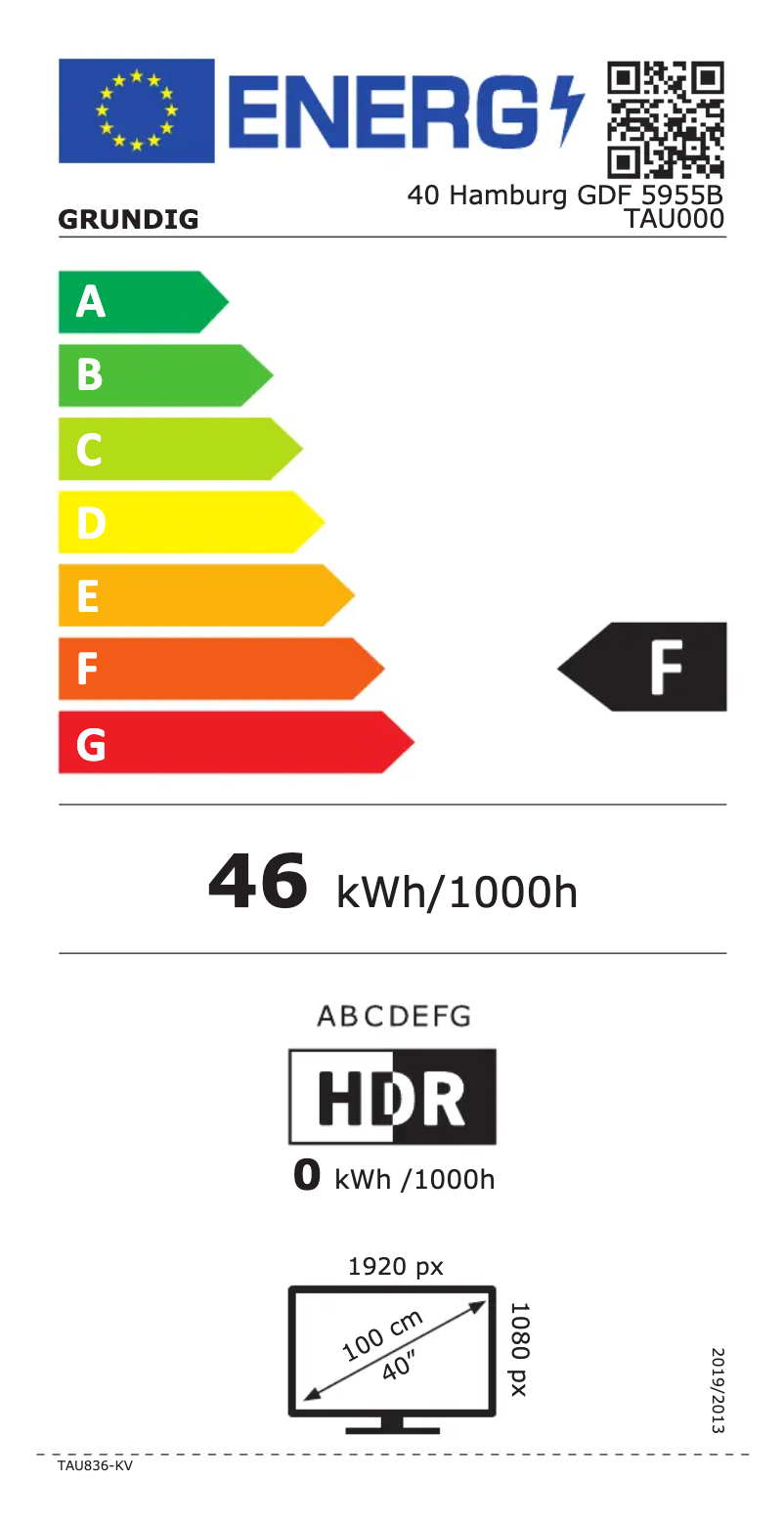 Image de la première page du manuel de l'appareil 40 Hamburg GDF 5955B