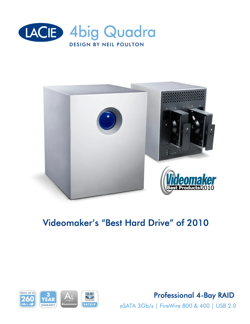 Página 1 del manual Ficha técnica LaCie 4big Quadra