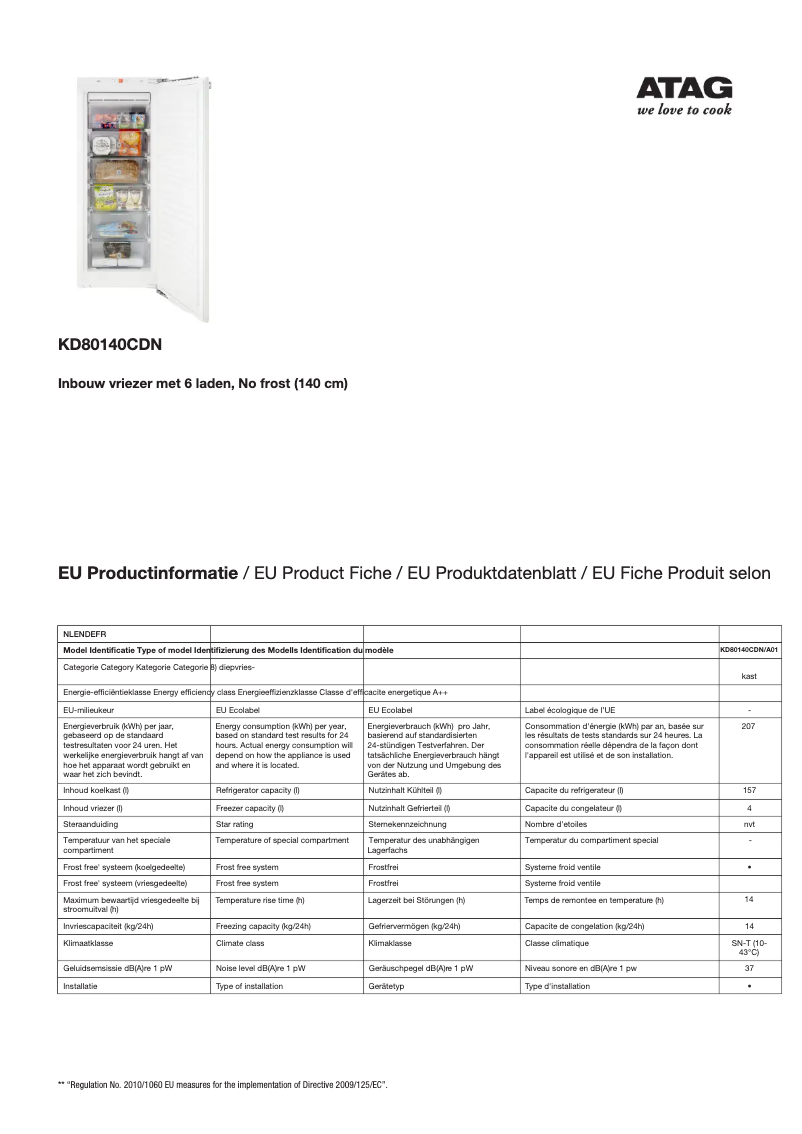 Image de la première page du manuel de l'appareil KD80140CDN