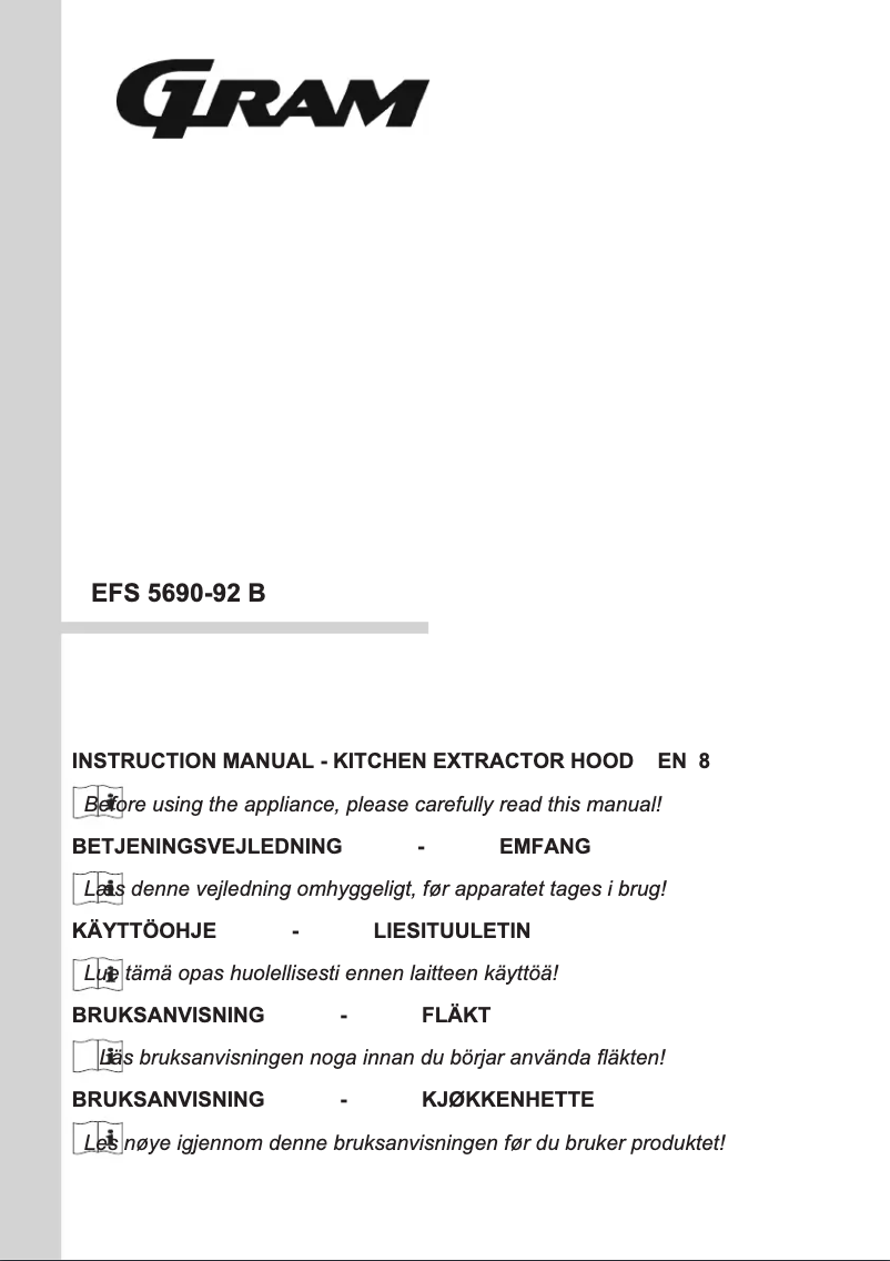 Page 1 de la notice Manuel utilisateur Gram EFS 5690-92 B