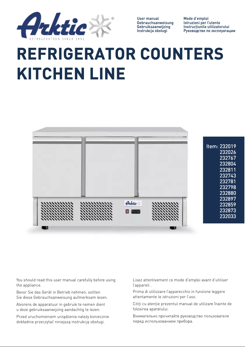 Page n°1 - Manuel utilisateur Arktic 232026