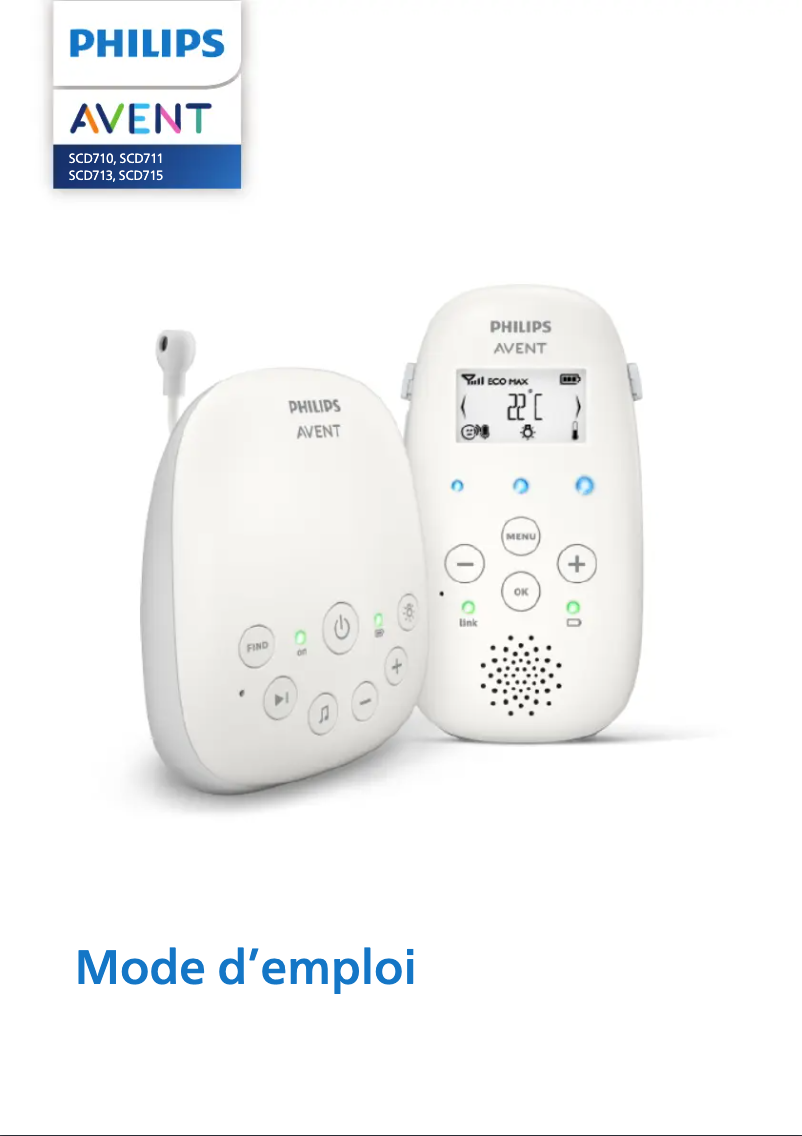 Page n°1 - Manuel utilisateur Philips AVENT SCD715