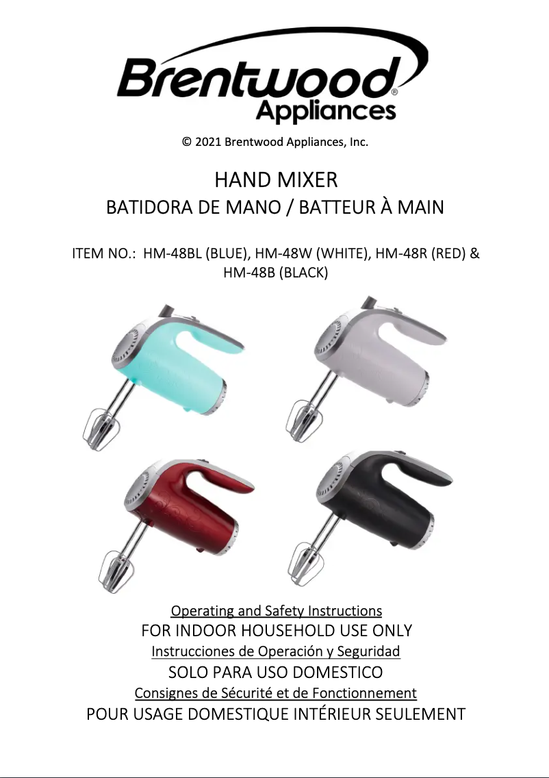 Página 1 del manual Manual de usuario Brentwood HM-48W