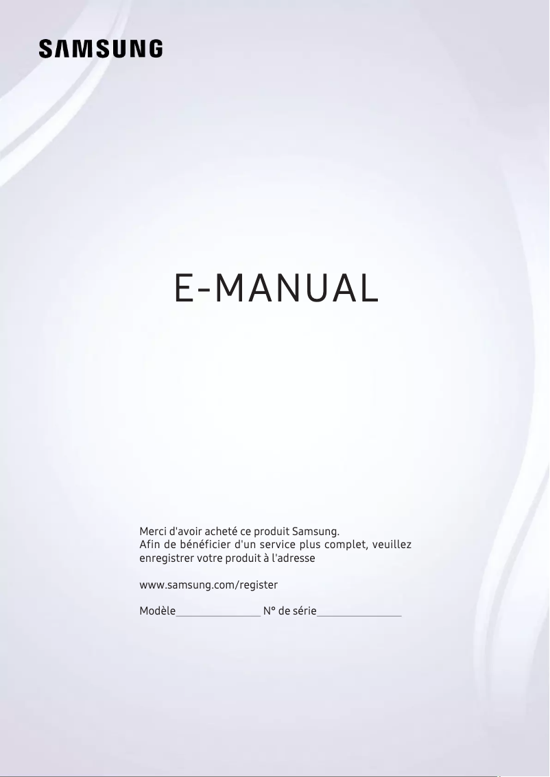 Page 1 de la notice Manuel utilisateur Samsung UE49M5605AK