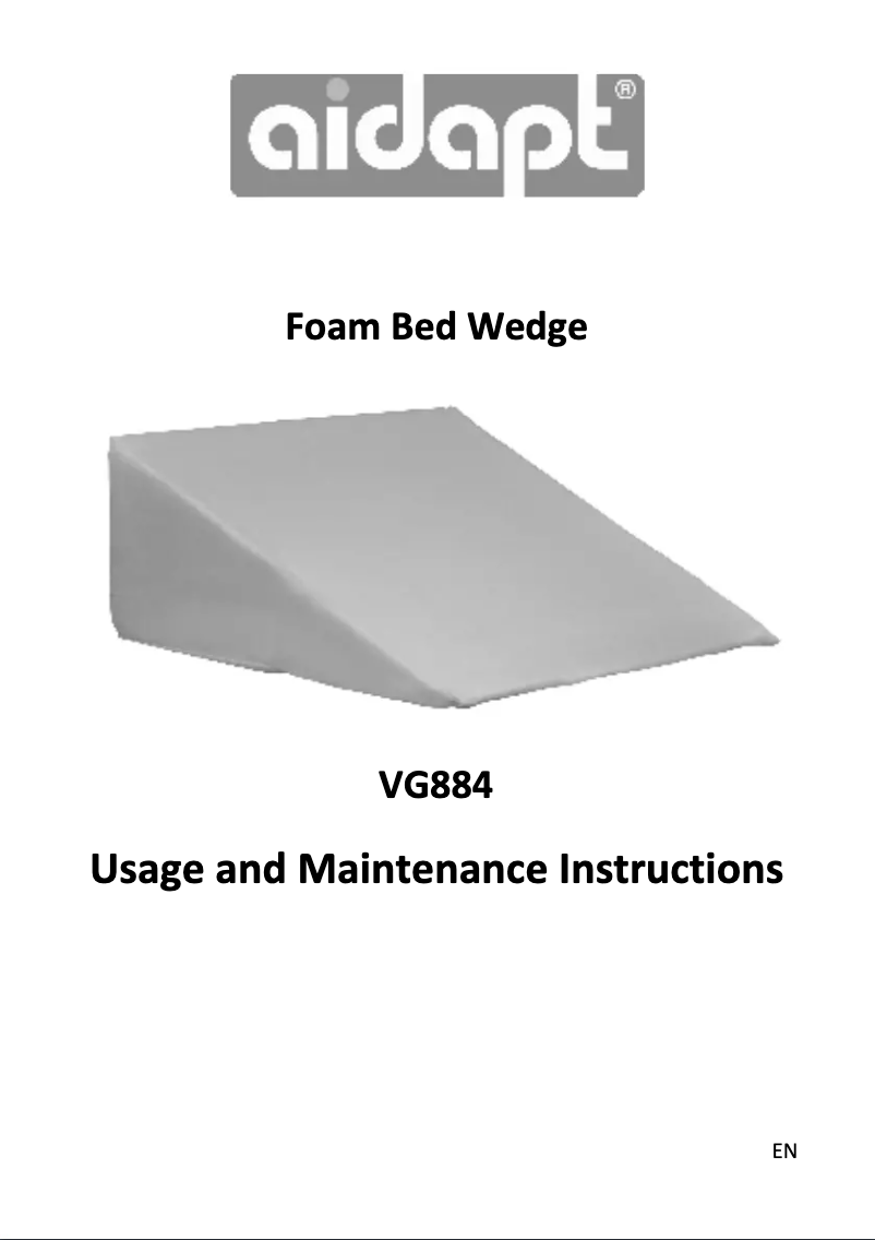 Page 1 de la notice Manuel utilisateur Aidapt VG884