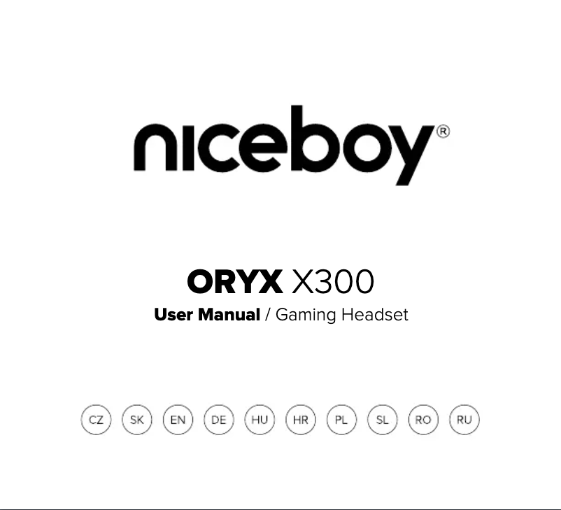 Page 1 of the manual User Manual Niceboy ORYX X300