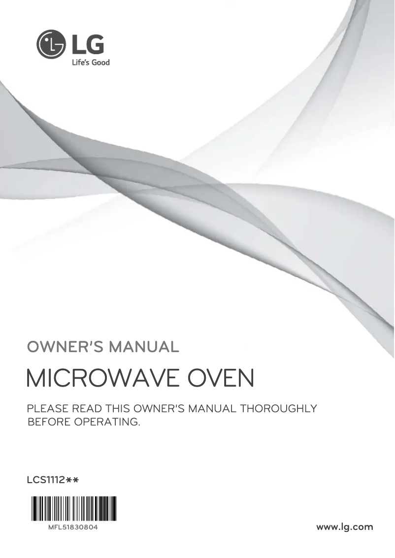 Página 1 del manual Manual de usuario LG LCS1112SB