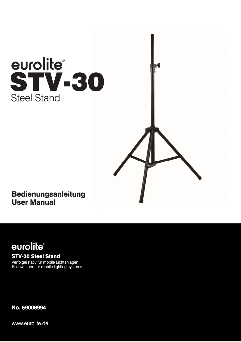 Page 1 de la notice Manuel utilisateur Eurolite STV-30
