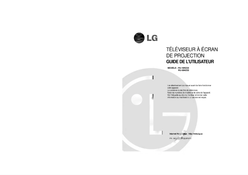 Page 1 de la notice Manuel utilisateur LG RU-49NZ23