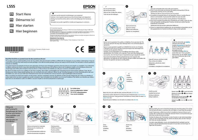 Image de la première page du manuel de l'appareil L555