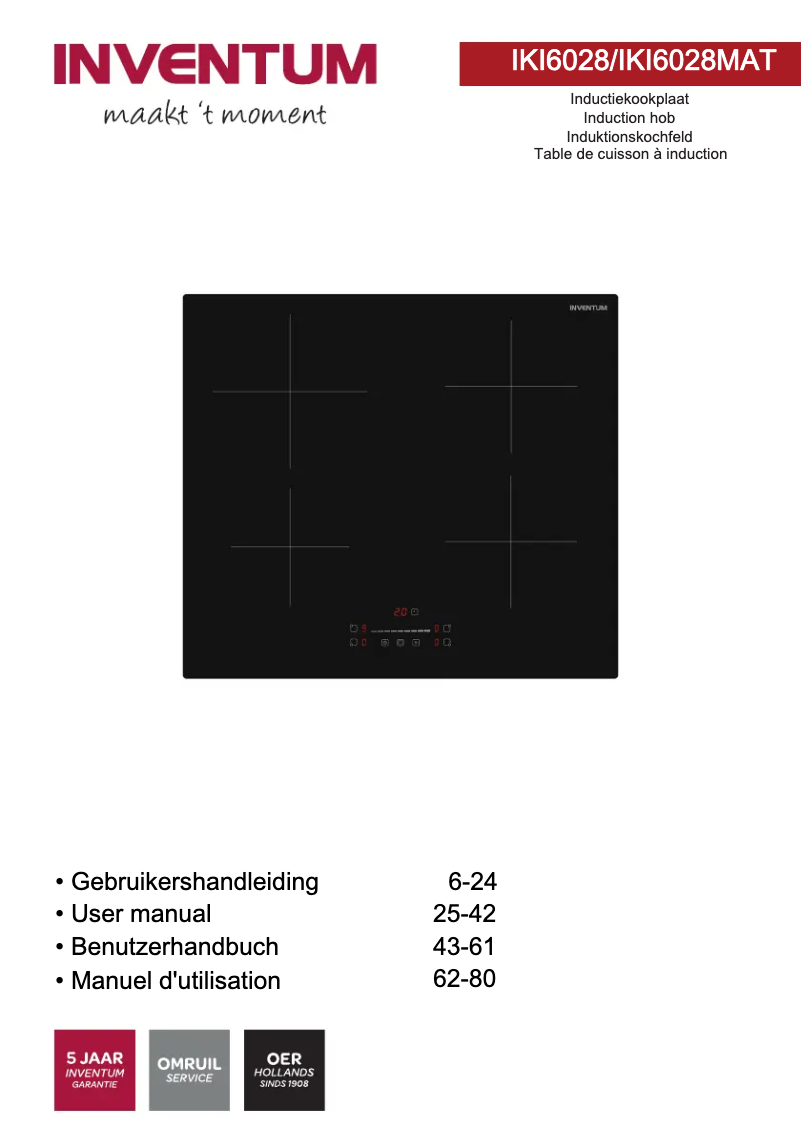 Image de la première page du manuel de l'appareil IKI6028MAT