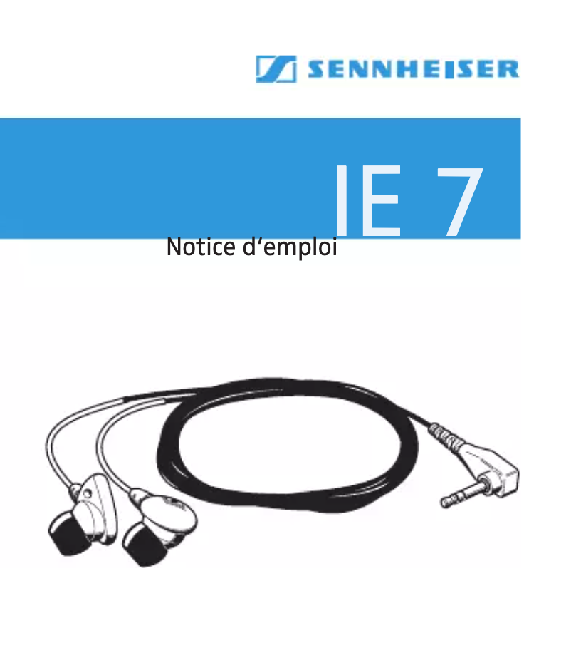 Page n°1 - Manuel utilisateur Sennheiser IE 7