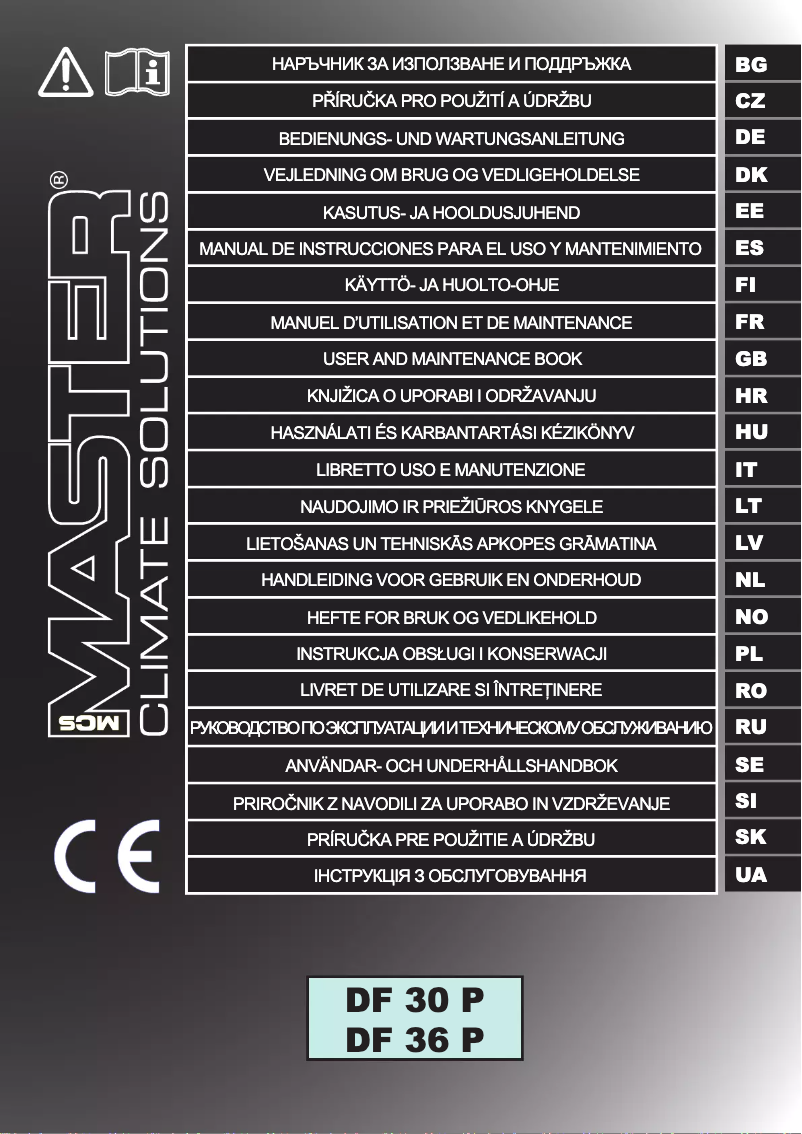 Page 1 de la notice Manuel utilisateur Master DF 36 P