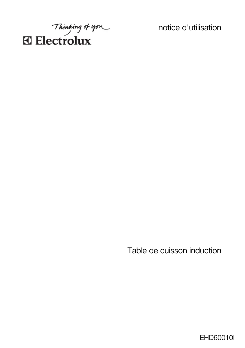 Page 1 de la notice Manuel utilisateur Electrolux EHD60010I