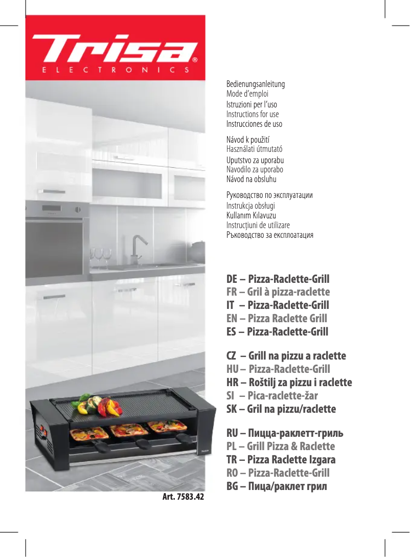 Imagen de la primera página del manual del dispositivo Pizza Raclette 7583.42