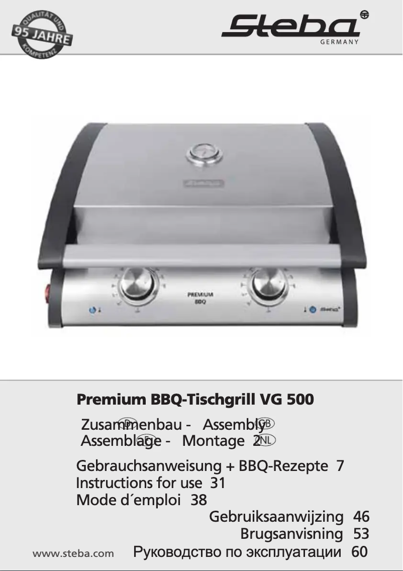 Page 1 de la notice Manuel utilisateur Steba VG 500