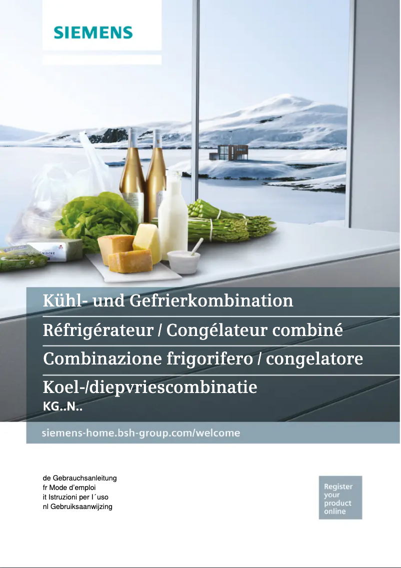 Image de la première page du manuel de l'appareil KG39NVI32