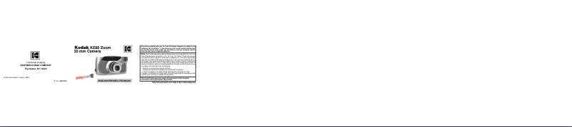 Image de la première page du manuel de l'appareil KE85