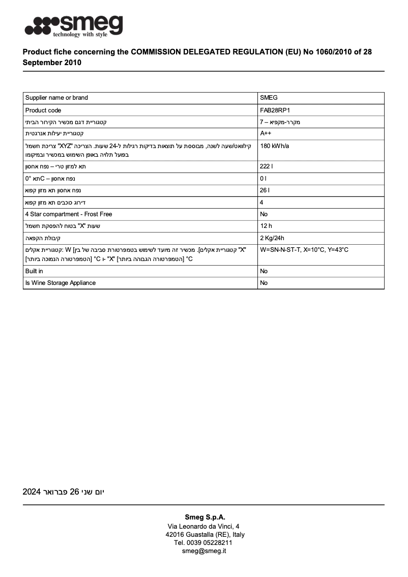 Image de la première page du manuel de l'appareil FAB28RP1