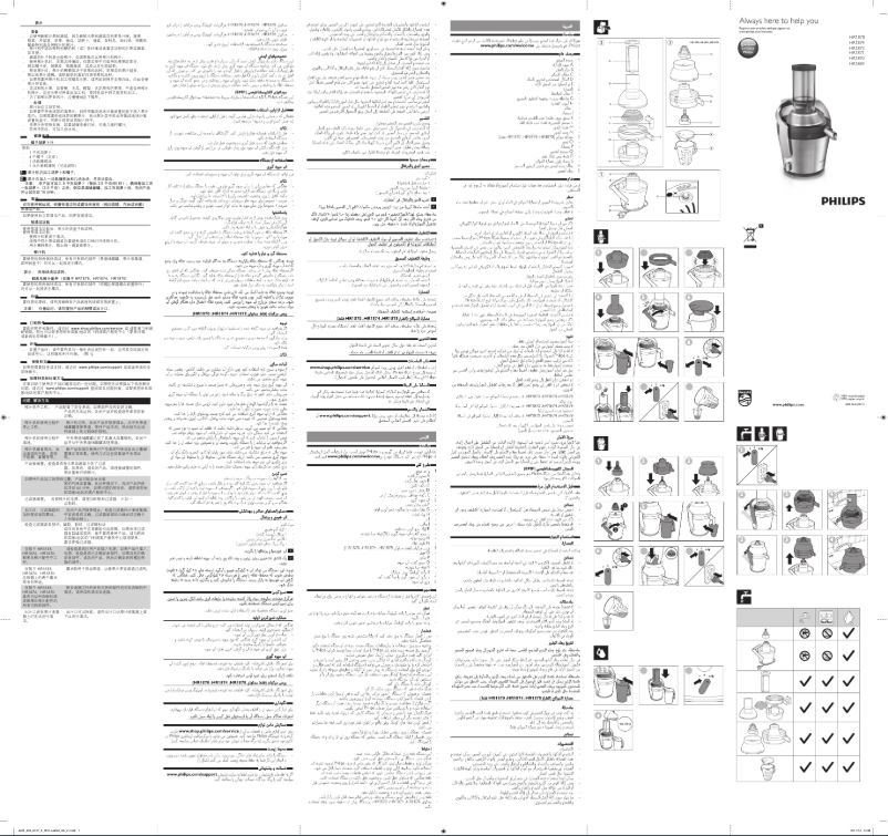 Imagen de la primera página del manual del dispositivo Avance Collection HR1874