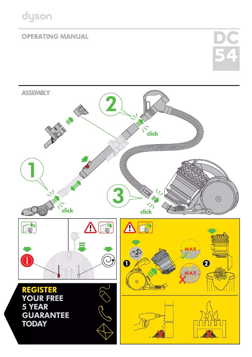 Page n°1 - Manuel utilisateur Dyson DC54 Cinetic
