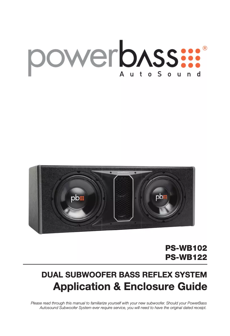 Page n°1 - Manuel utilisateur PowerBass PS-WB122