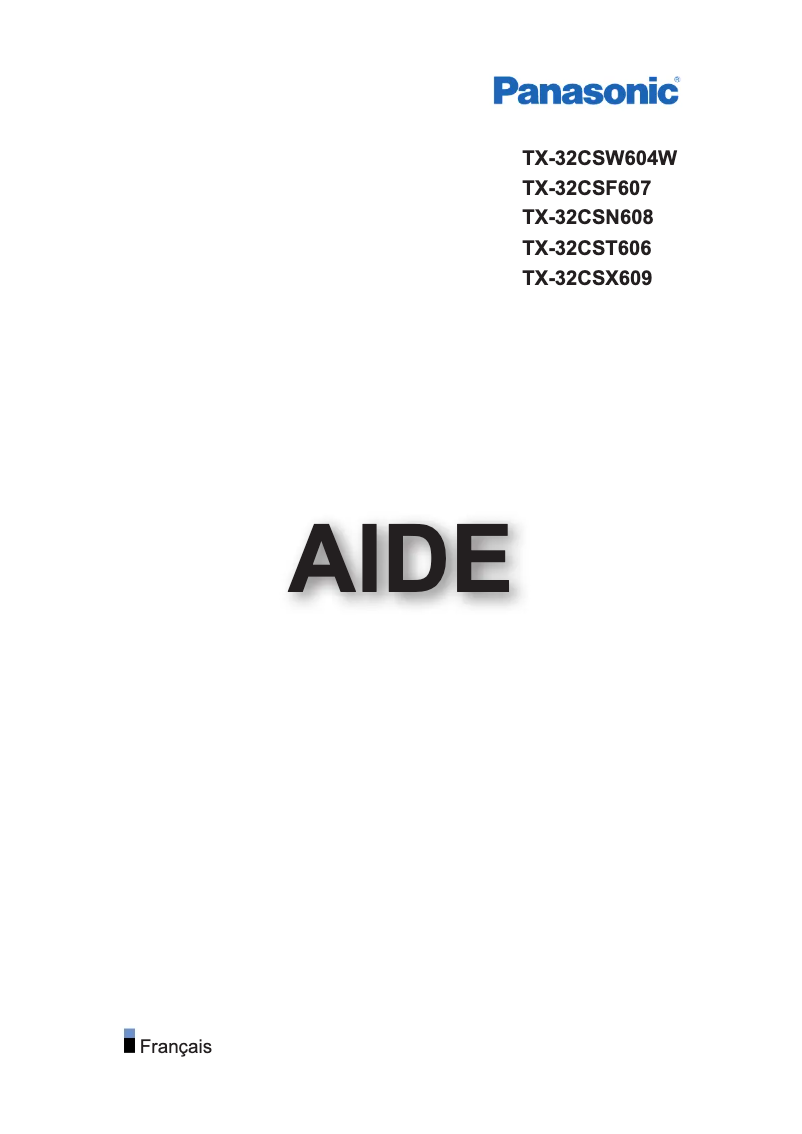 Page 1 de la notice Manuel utilisateur Panasonic Viera TX-32CSX609