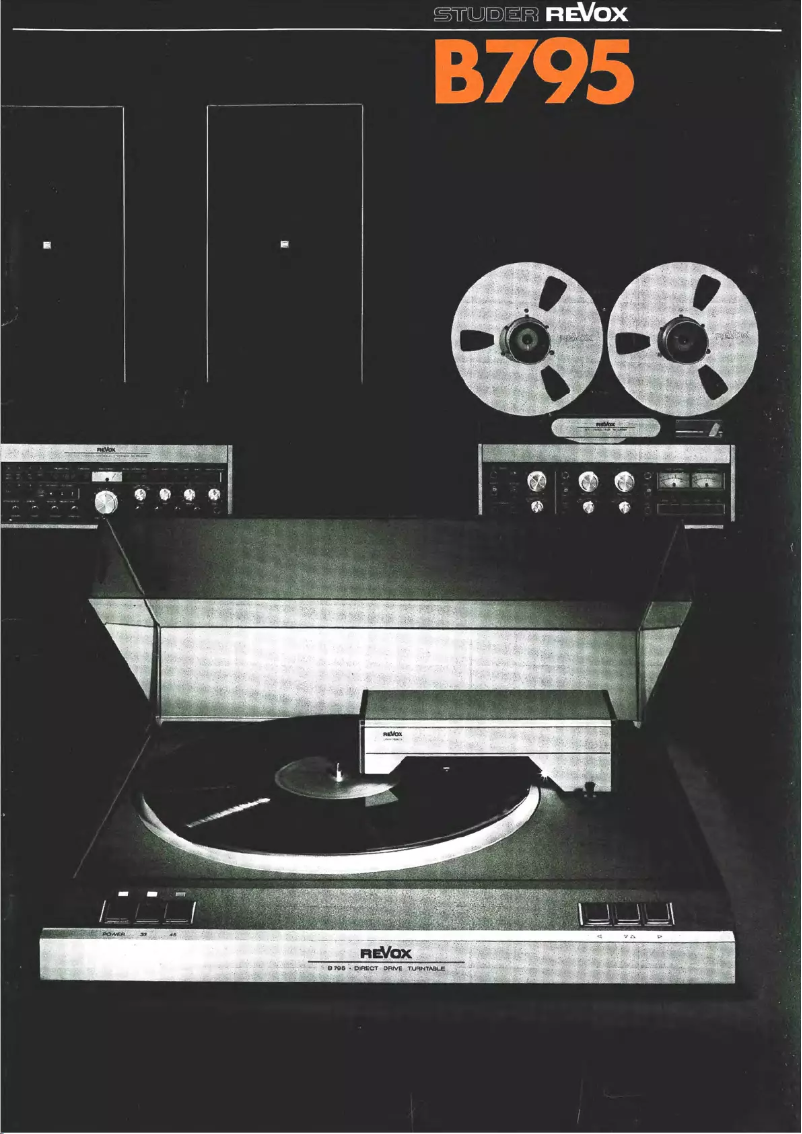 Page 1 de la notice Manuel utilisateur Revox B795