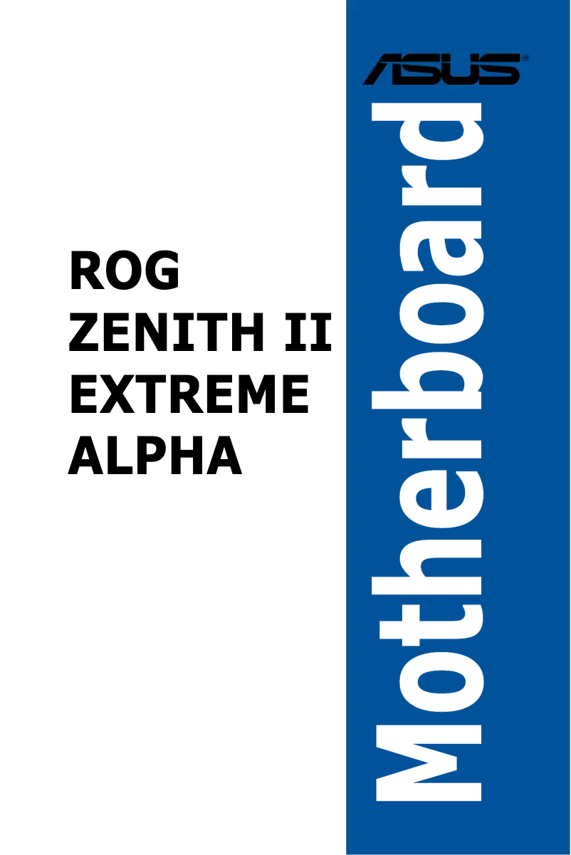 Page 1 de la notice Manuel utilisateur Asus ROG Zenith II Extreme Alpha