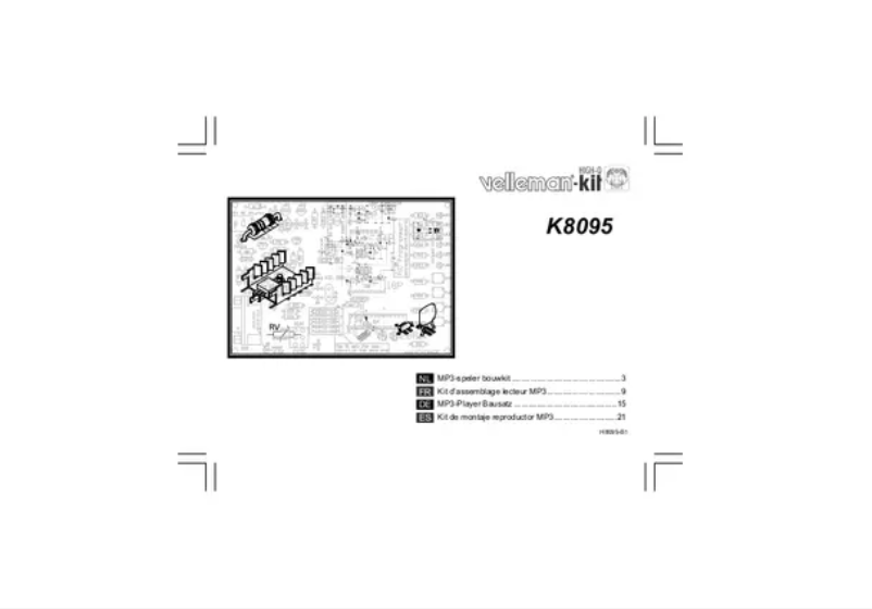 Page n°1 - Manuel utilisateur Velleman K8095