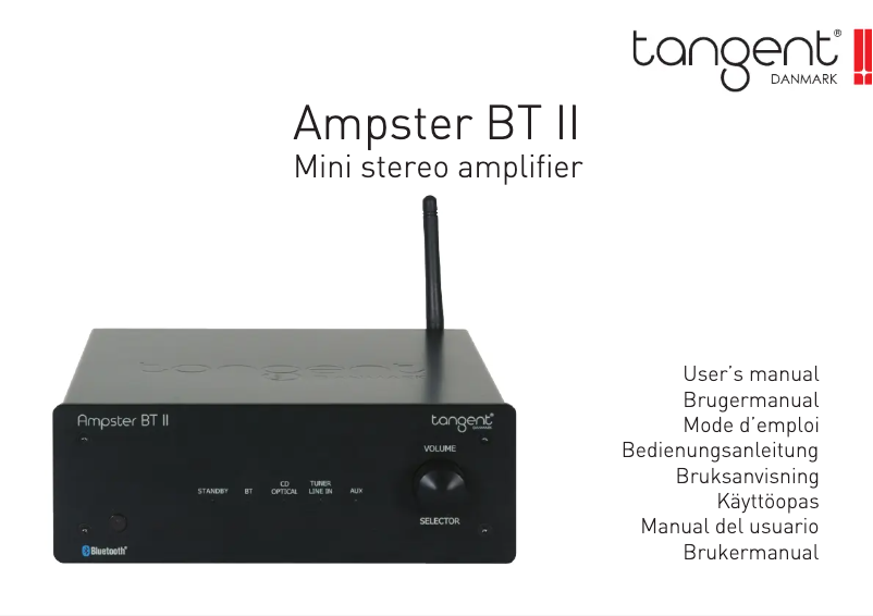 Page n°1 - Manuel utilisateur Tangent Ampster BT II