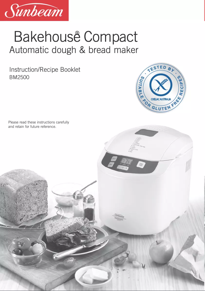Page 1 de la notice Manuel utilisateur Sunbeam Bakehouse Compact BM2500