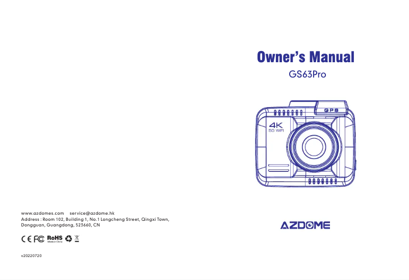 Page n°1 - Manuel utilisateur AZDome PG02