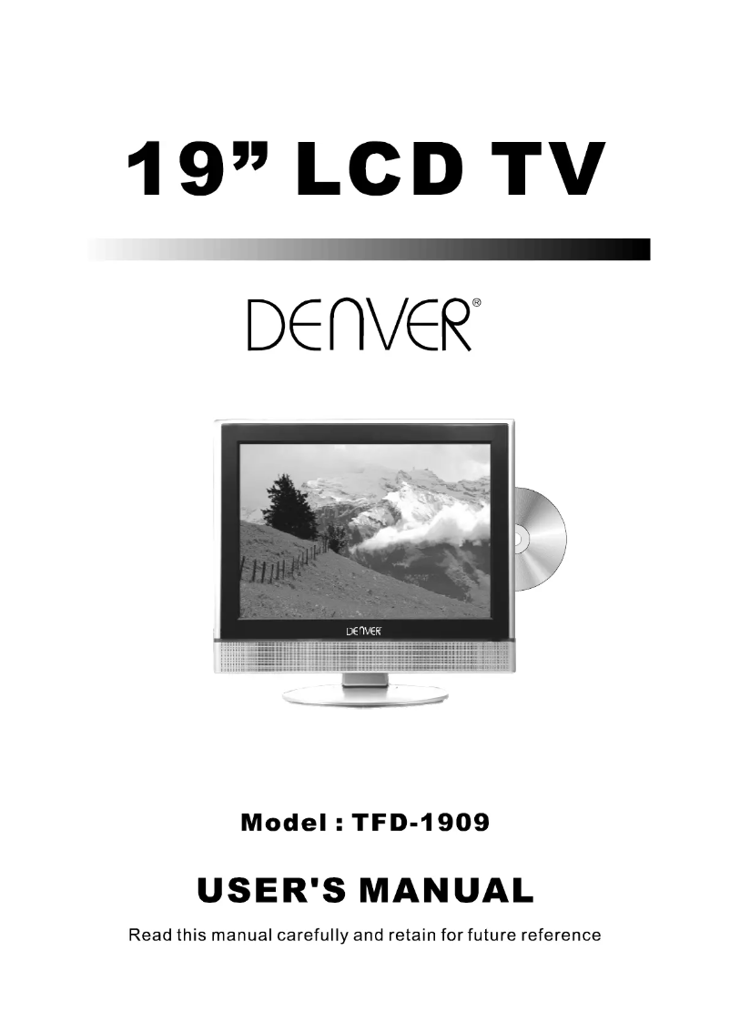 Page 1 de la notice Manuel utilisateur Denver TFD-1909