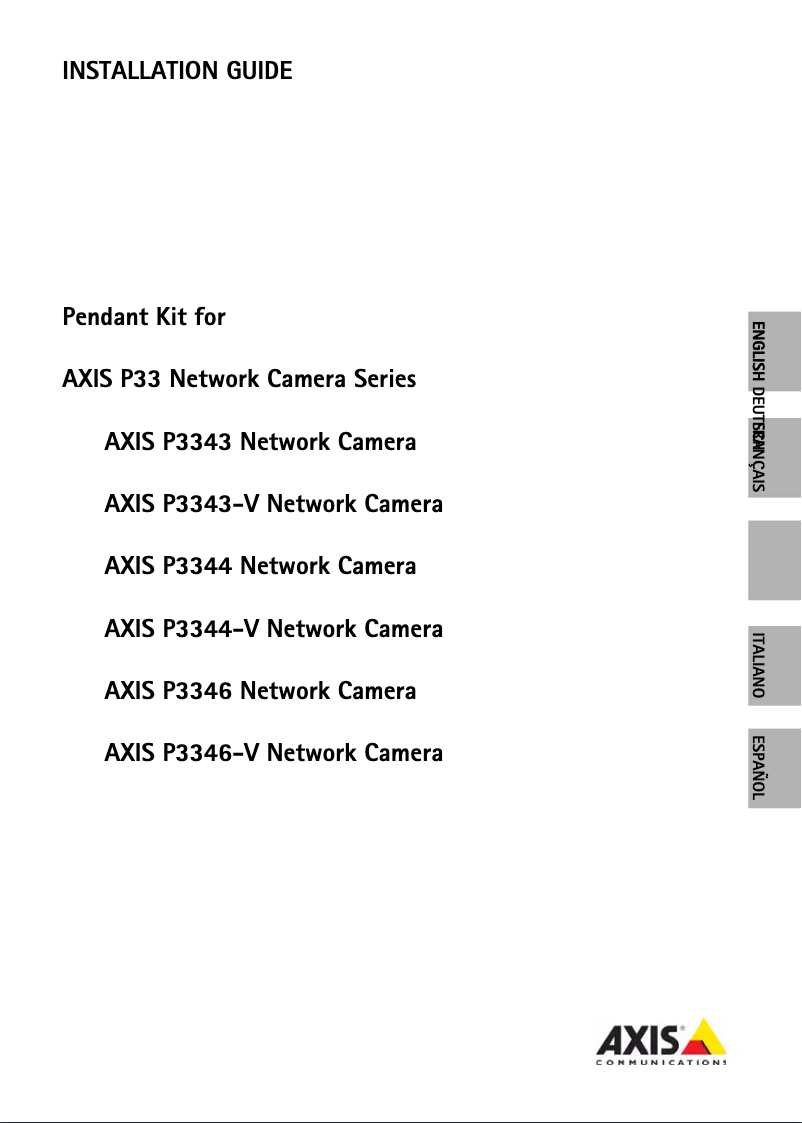 Page 1 de la notice Manuel utilisateur Axis P3346-V