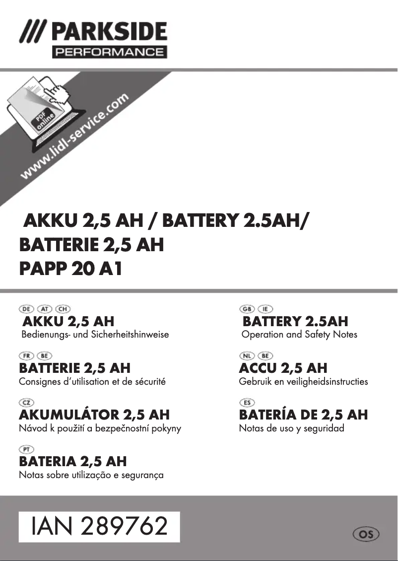 Image de la première page du manuel de l'appareil PAPP 20 A1