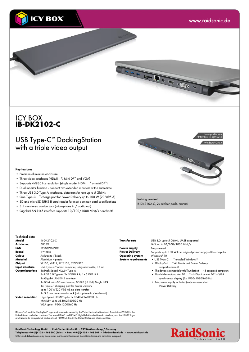 Image de la première page du manuel de l'appareil IB-DK2102-C