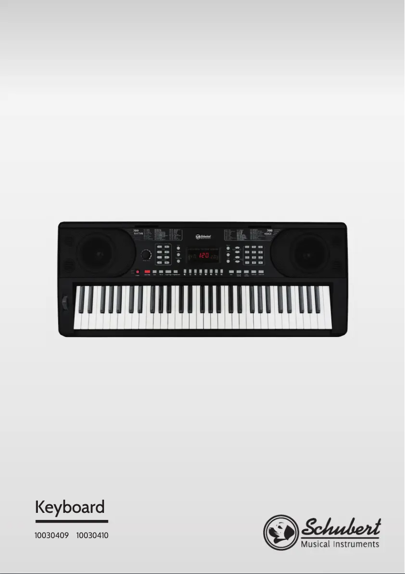 Page 1 de la notice Manuel utilisateur Schubert Etude 300