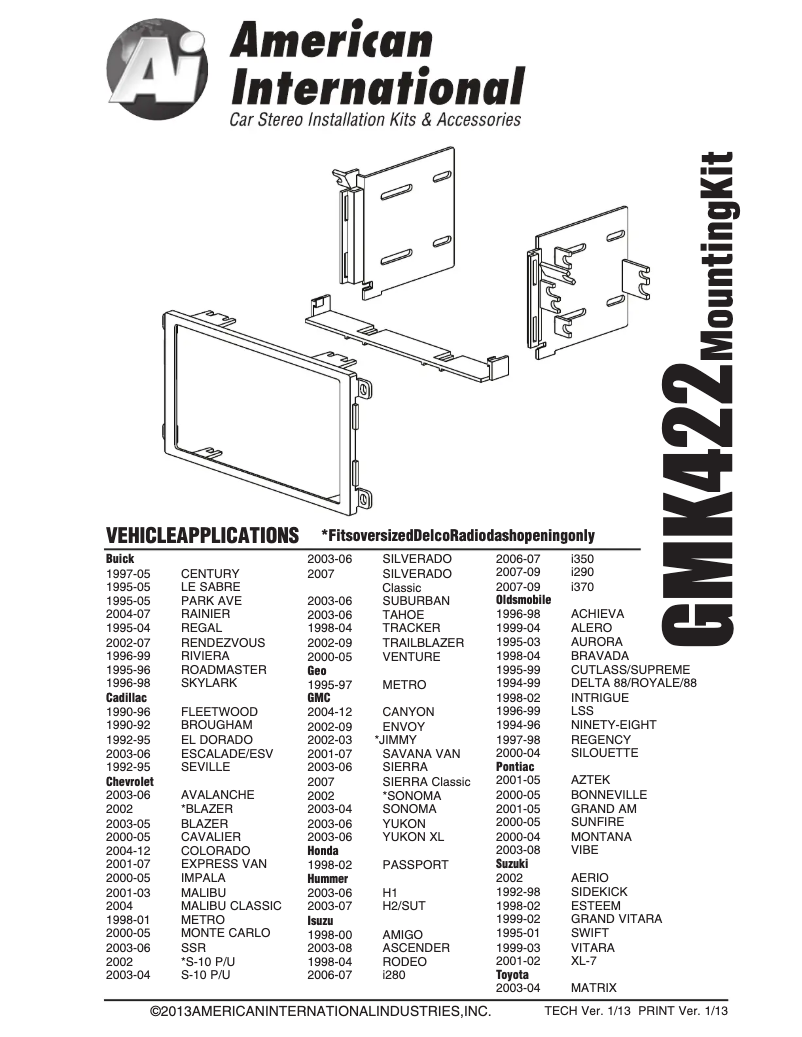 Page n°1 - Manuel utilisateur American International GMK422