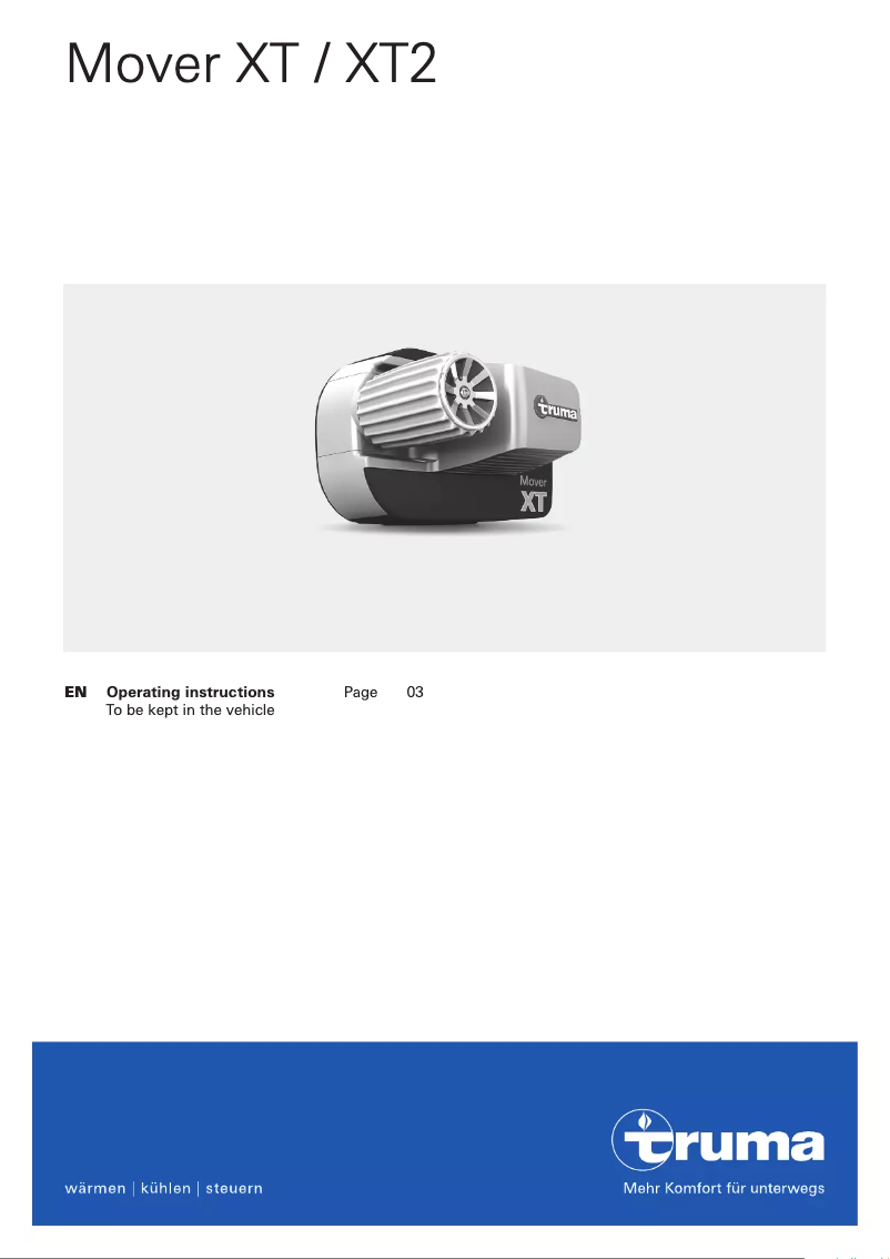 Image de la première page du manuel de l'appareil Mover XT2