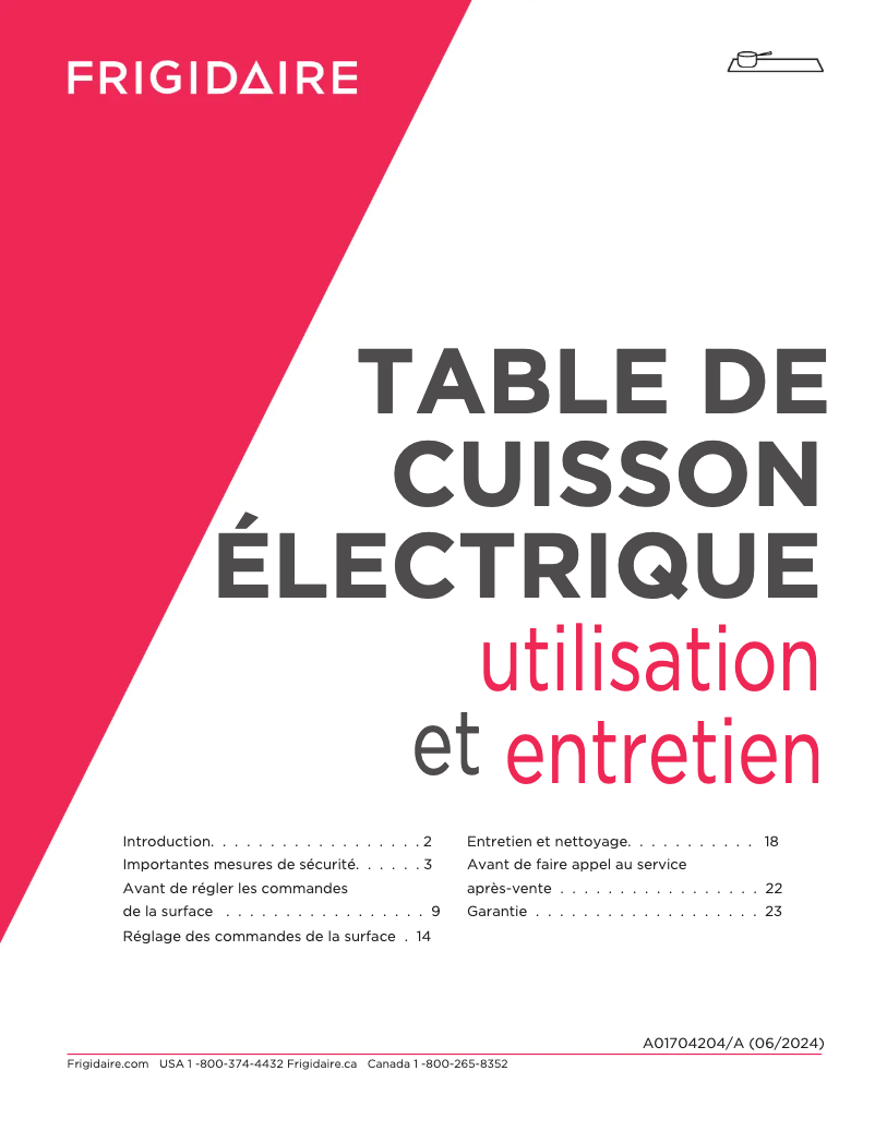 Image de la première page du manuel de l'appareil PCCE3080AF