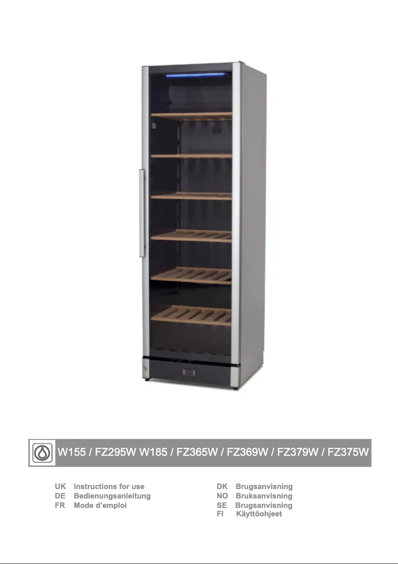 Page n°1 - Manuel utilisateur Vestfrost FZ 369 W