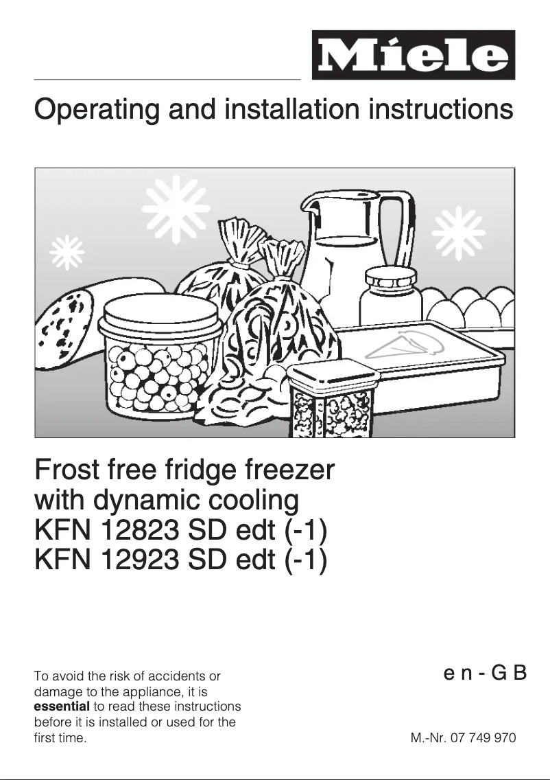 Image de la première page du manuel de l'appareil KFN 12923 SD edt
