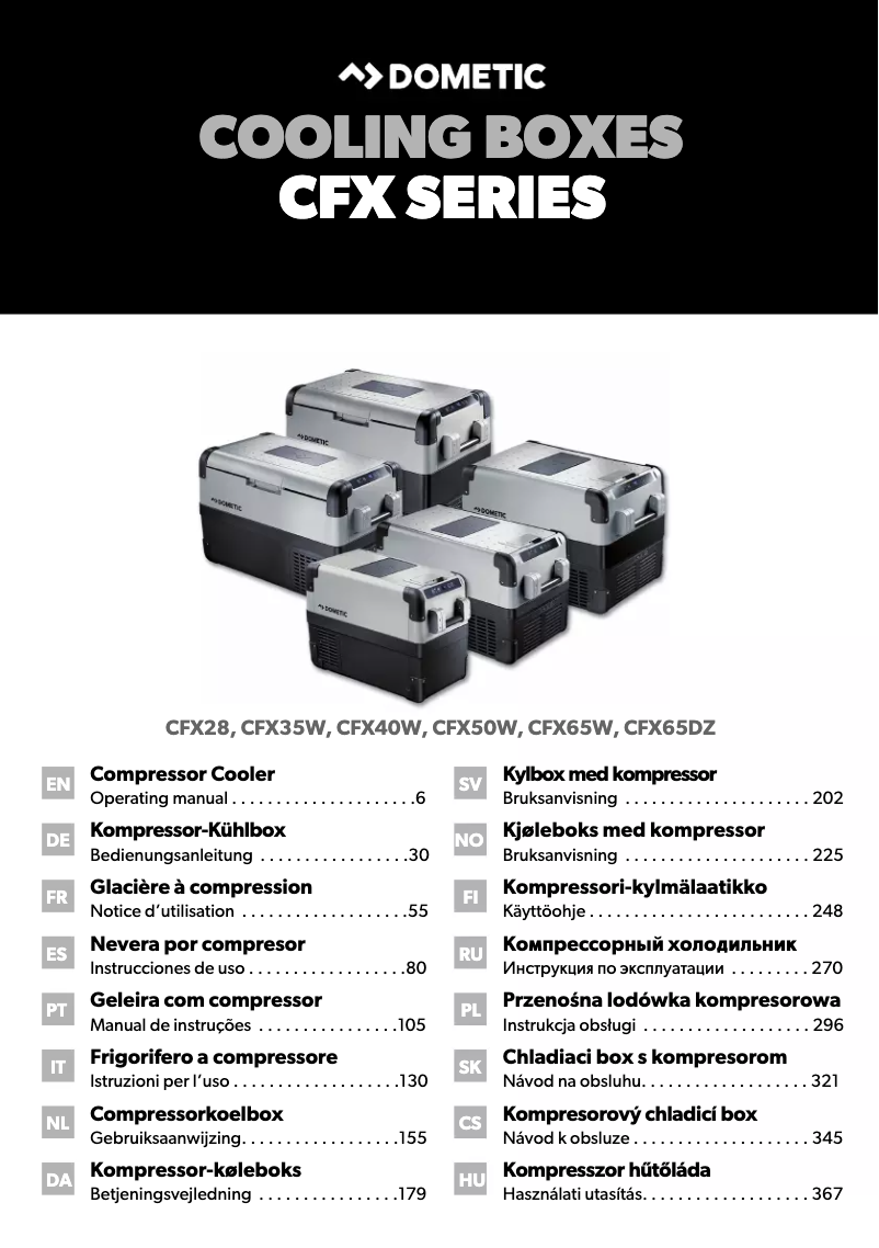 Page 1 de la notice Manuel utilisateur Dometic CFX 28