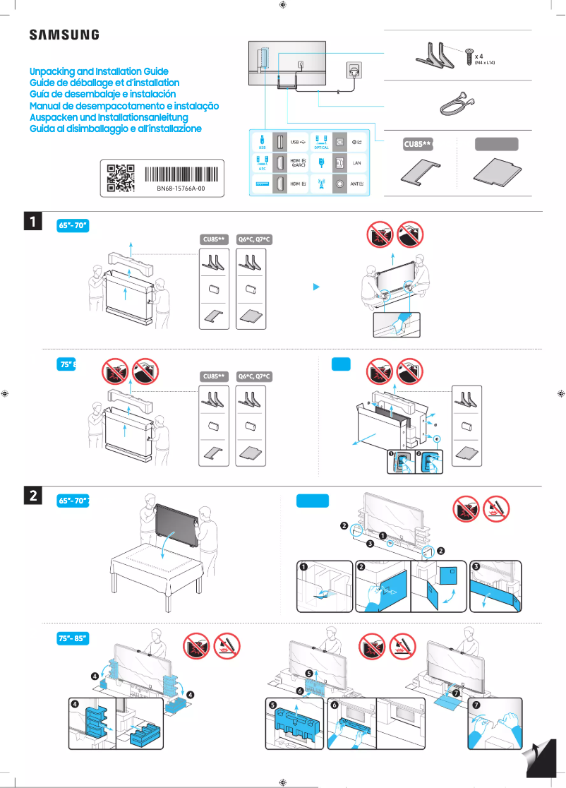 Page n°1 - Manuel utilisateur Samsung QA85Q60CAG