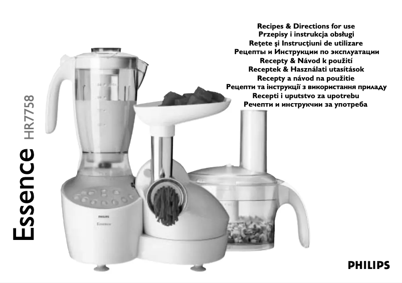Page n°1 - Manuel utilisateur Philips Essence HR7758