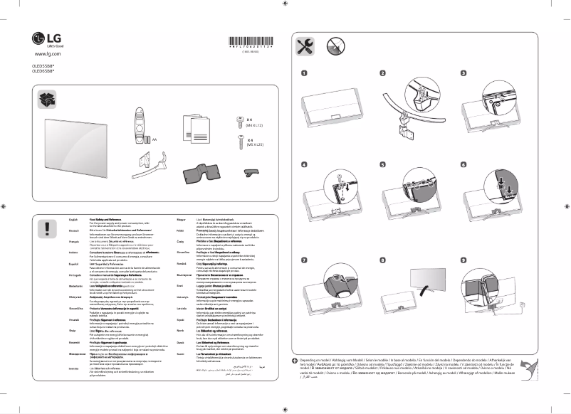 Page 1 de la notice Manuel utilisateur LG OLED55B8SLC
